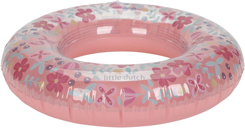 Little dutch pink flower zwemring, 50cm