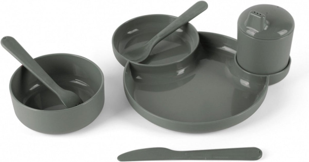 Dantoy kinderservies olijfgroen, 7dlg.