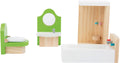 Small foot - houten poppenhuis meubeltjes badkamer, 4dlg.