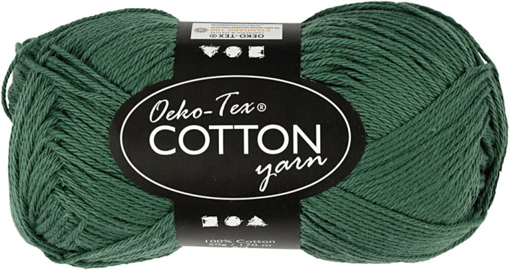 Creativ company katoengaren, donkergroen, 50gr, 170m