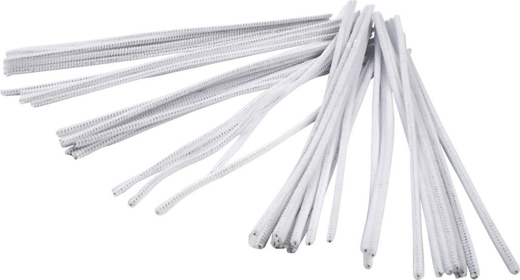 Creativ company creotime chenille draad 50 stuks 30 cm 6 mm wit