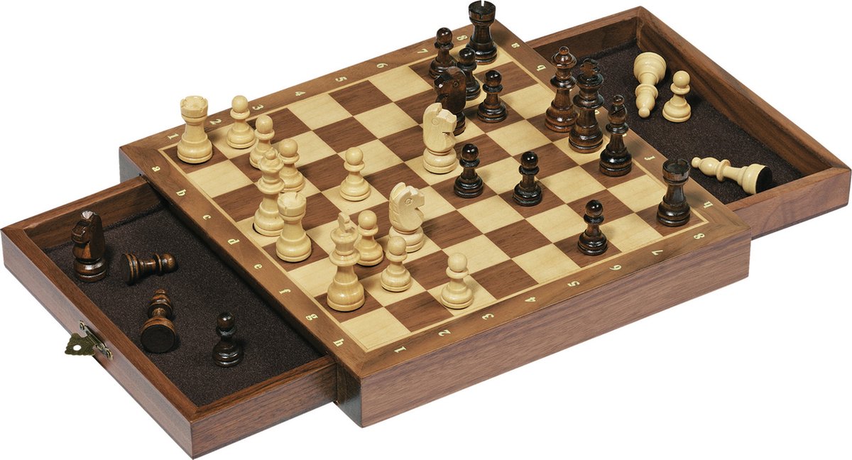 Goki - Schaakbord met schuiven - magnetisch