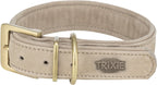 Trixie - halsband hond pure leer lichtgrijs