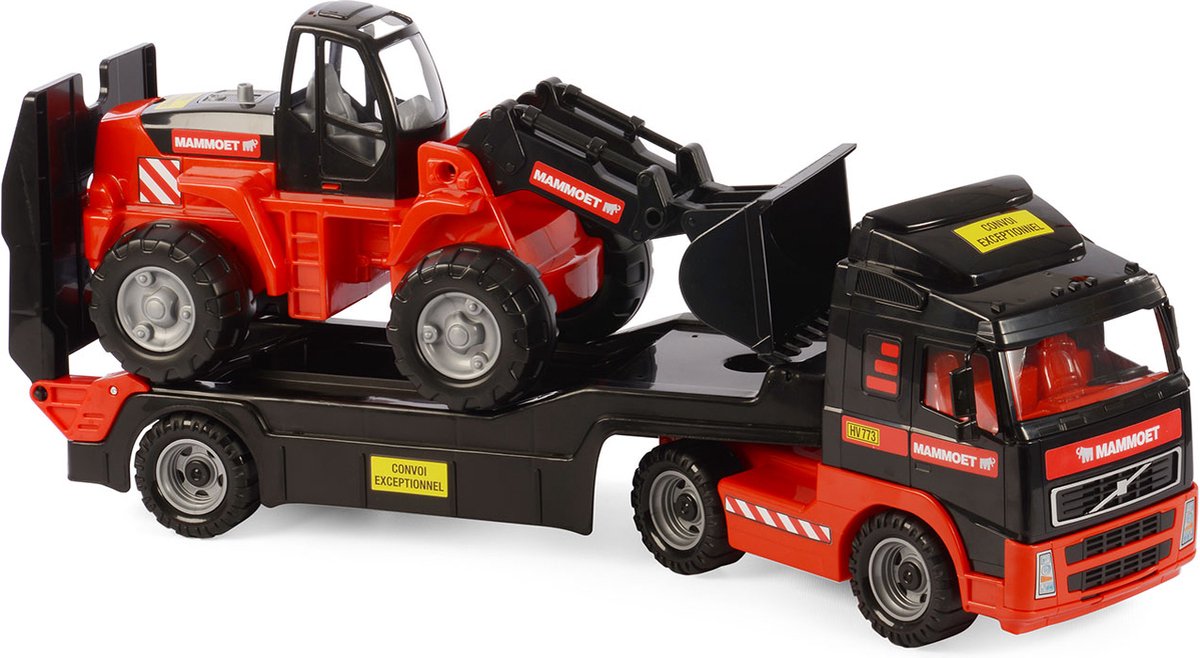 Mammoet Toys - Toys Cavallino mammoet vrachtwagen met aanhanger en graafmachine