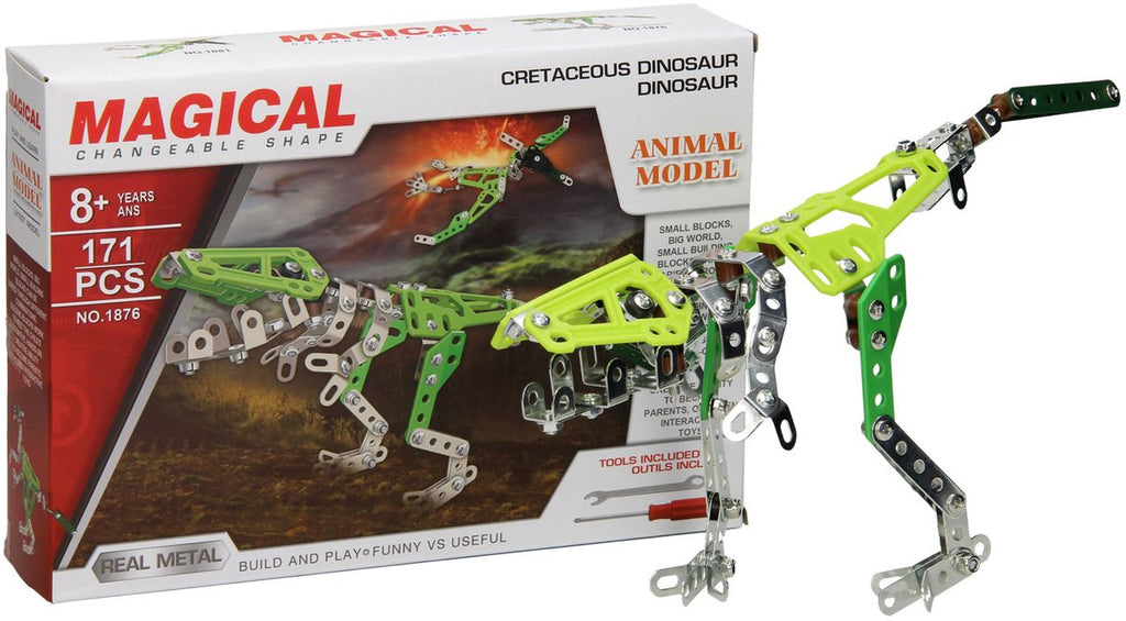 Lobbes speelgoed bv constructieset metaal dino, 171dlg.