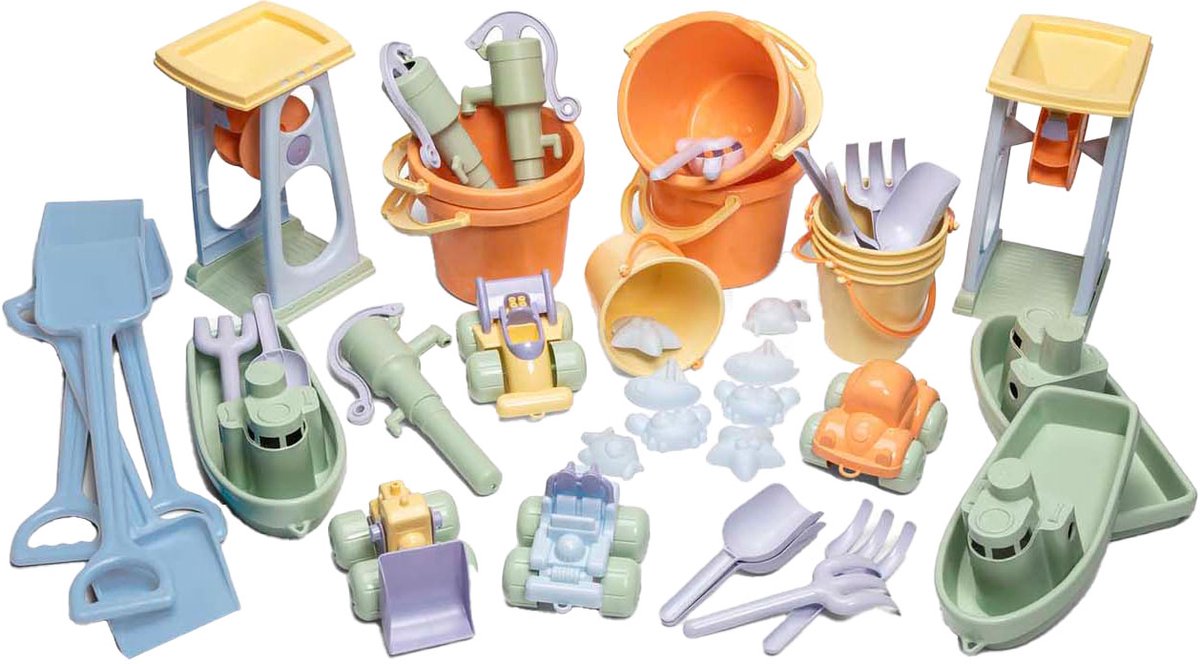 Dantoy - Dantoy zandspeelset pastel 45-delig gerecycled kunststof ecologisch.