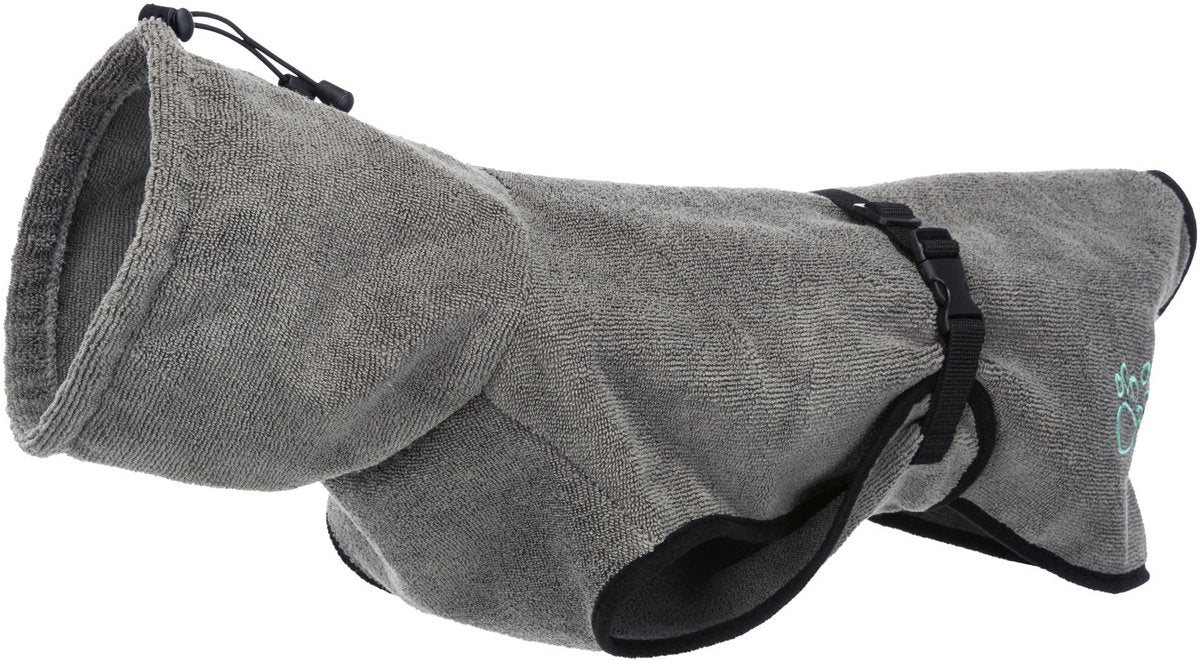Trixie - badjas hond badstof grijs