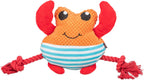 Trixie - krab met flostouw oranje