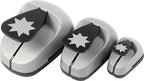 Creativ company ponsen set, grafische ster, 25+50+75 mm, 3 stuk, 1 doos