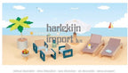 Goki poppenhuismeubeltjes: outdoor meubelset mallorca, 17-delig, ligbed 13x6x2,2cm, hout en tekstiel, 3+