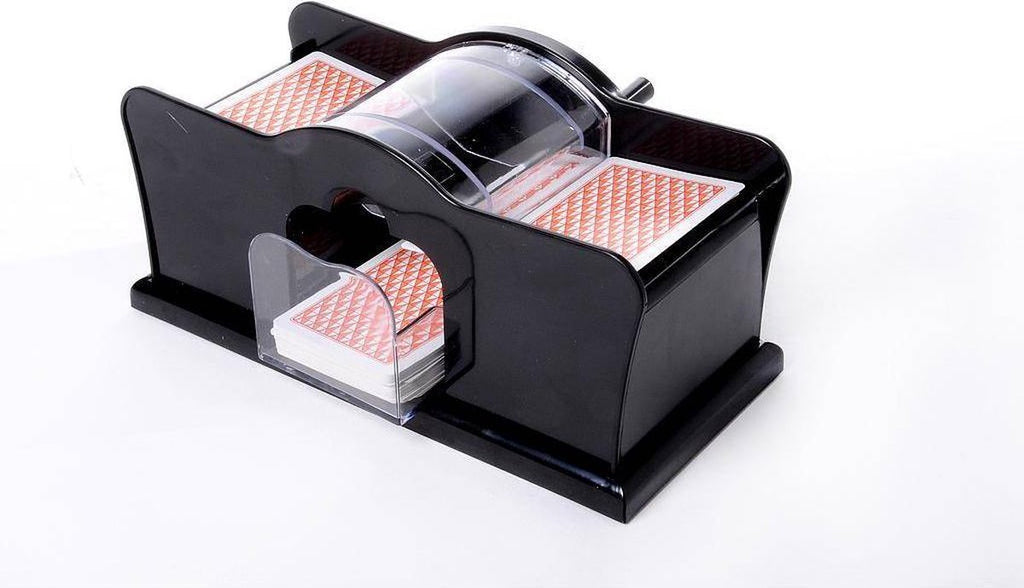 Longfield - Longfield Kaartschudmachine manueel – kunststof kaartenschudder – voor bordspellen kaartspellen – familiespel – engelhart