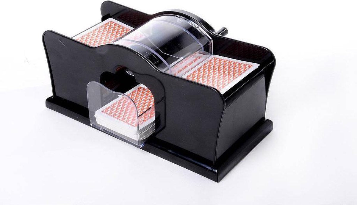 Longfield - Longfield Kaartschudmachine manueel – kunststof kaartenschudder – voor bordspellen kaartspellen – familiespel – engelhart