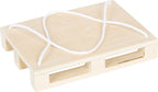 Small foot - houten kraanwagen blauw met pallet
