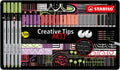 Stabilo creative tips arty pennen pastel kleuren in metalen etui - 30dlg.
