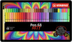 STABILO - STABILO pen 68 - viltstift - arty - metalen set 65 st.