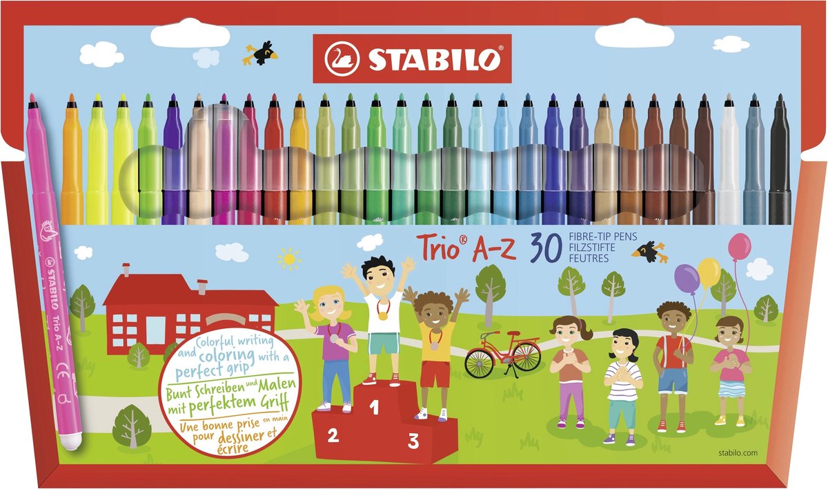 STABILO - STABILO trio a-z - viltstift - set met 30 stuks