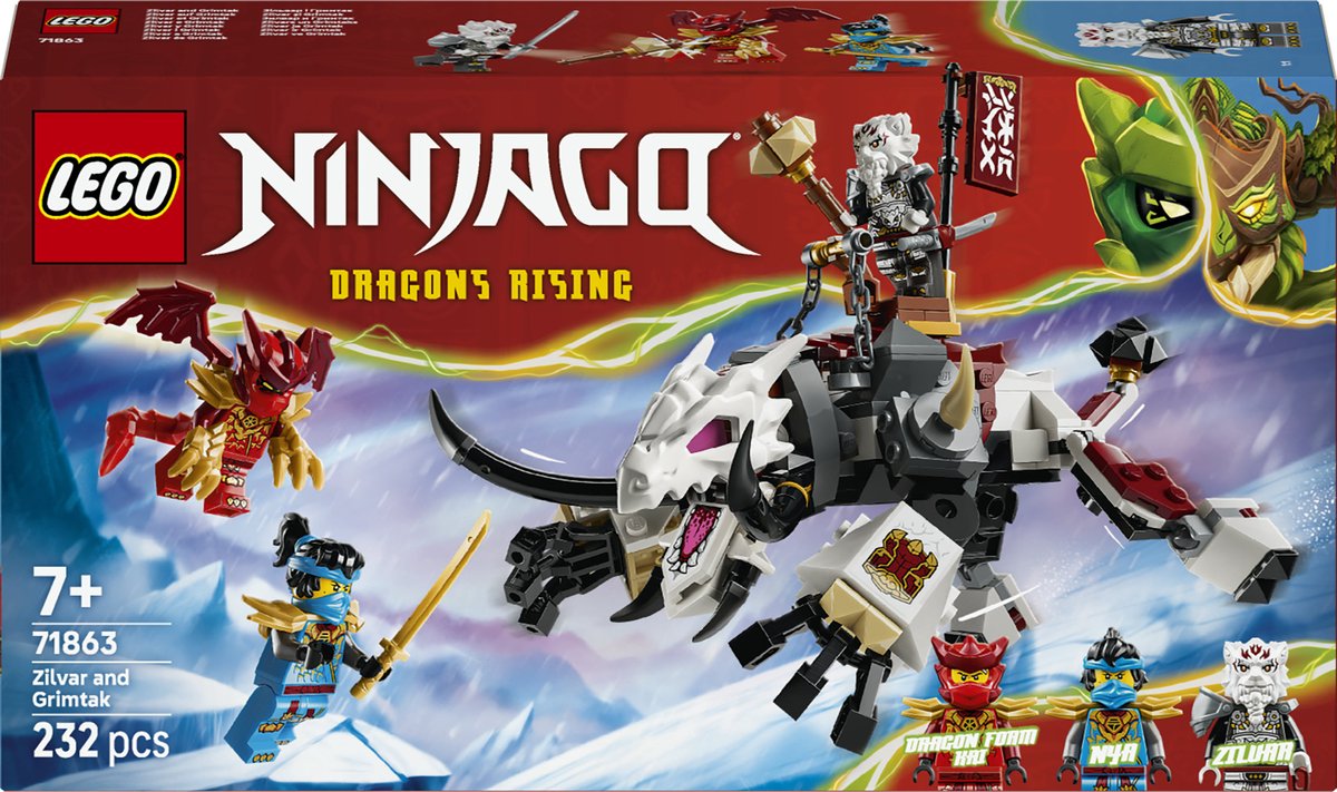 LEGO - ninjago 71863 zilvar en grimtak het drakenbeest