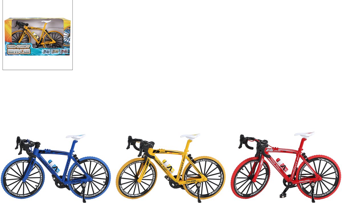 Van manen veenendaal bv wielrenfiets miniatuur tour de france racefiets race fiets lengte van model 17,5 cm 3 kleuren verkoop per stuk