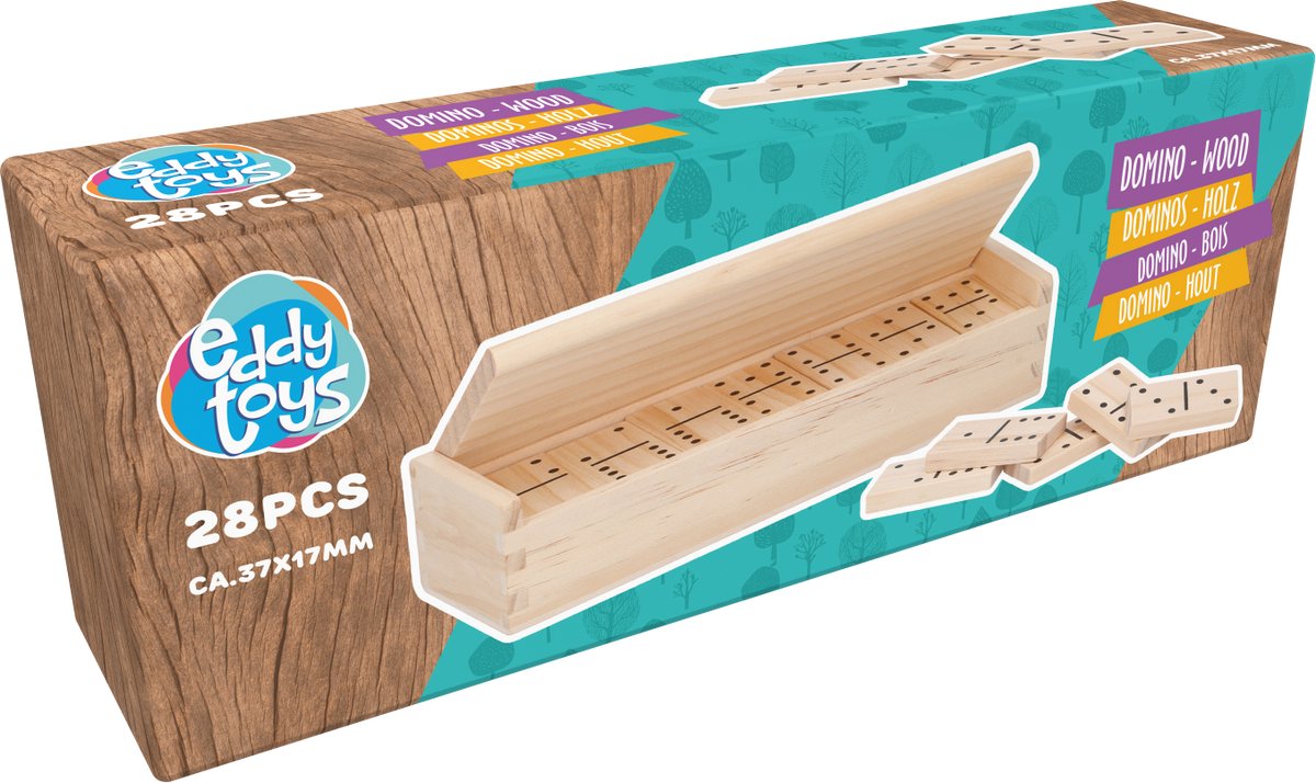 Eddy Toys - Eddy Toys Naturel houten domino