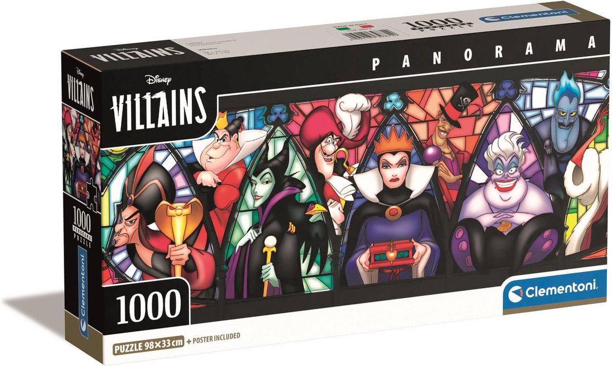 Clementoni legpuzzel disney villains panorama - 1000st.