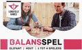 Houten balans spel olifant
