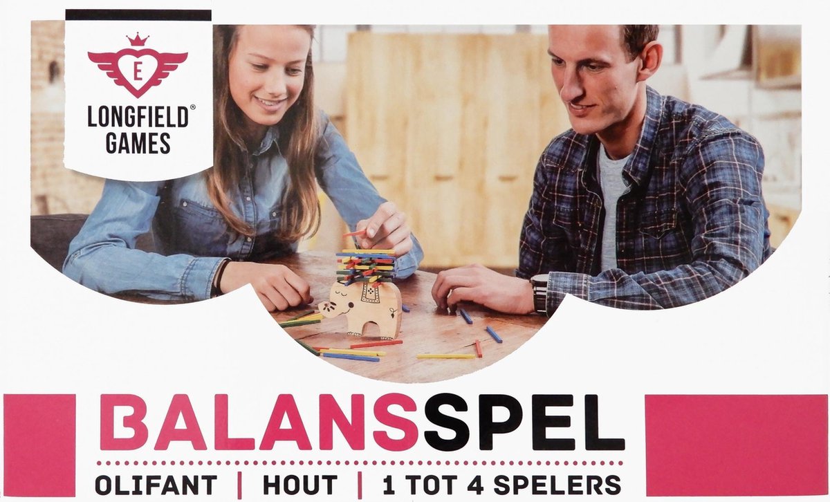 Houten balans spel olifant
