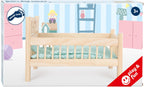Small foot - houten poppenbed natuurlijk met beddengoed, 4ldg.