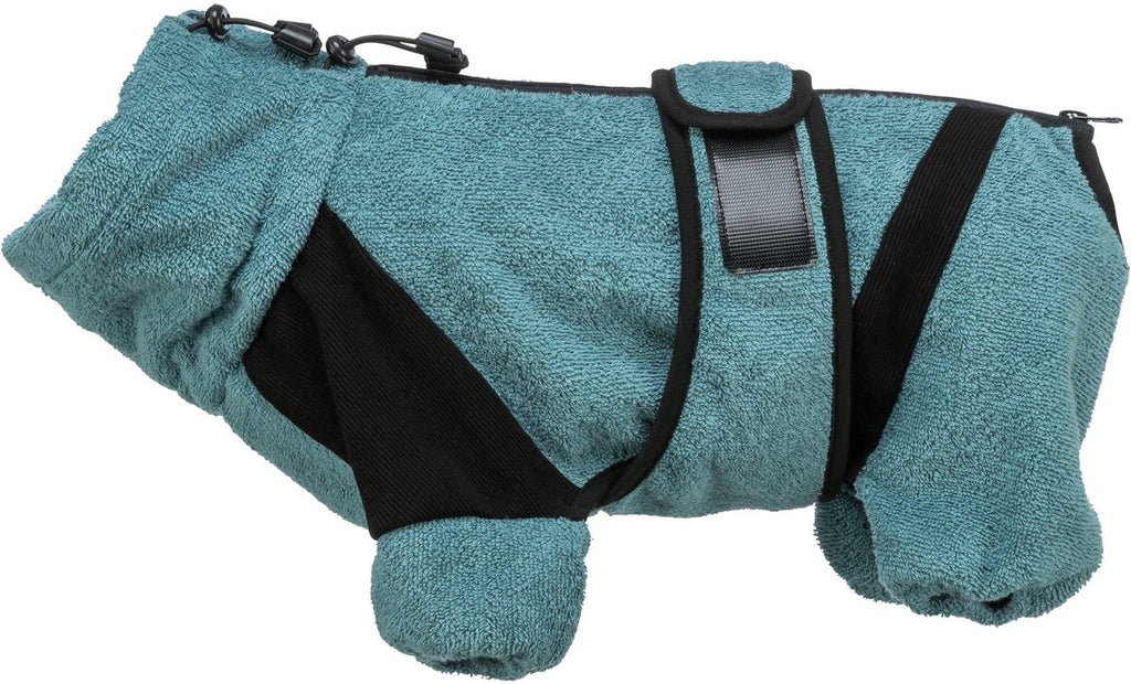 Trixie - badjas / huisoverall badstof petrol