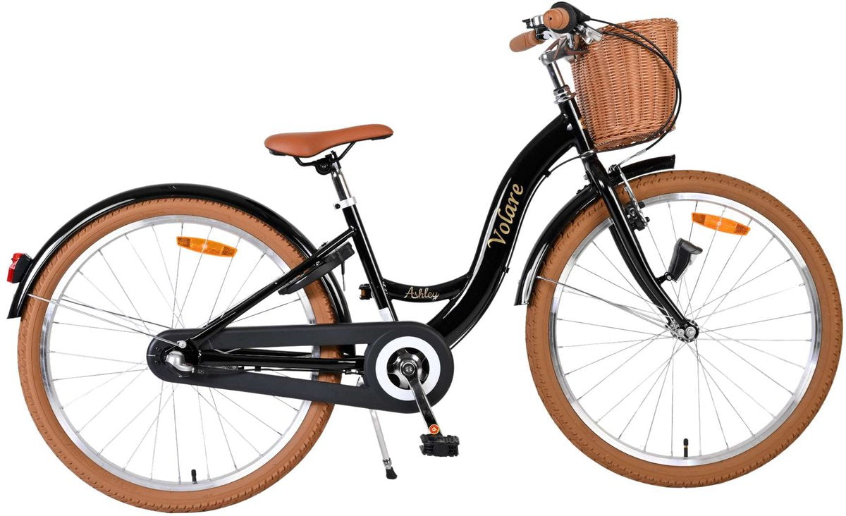 Volare - ashley kinderfiets - meisjes - 24 inch - zwart - nexus 3