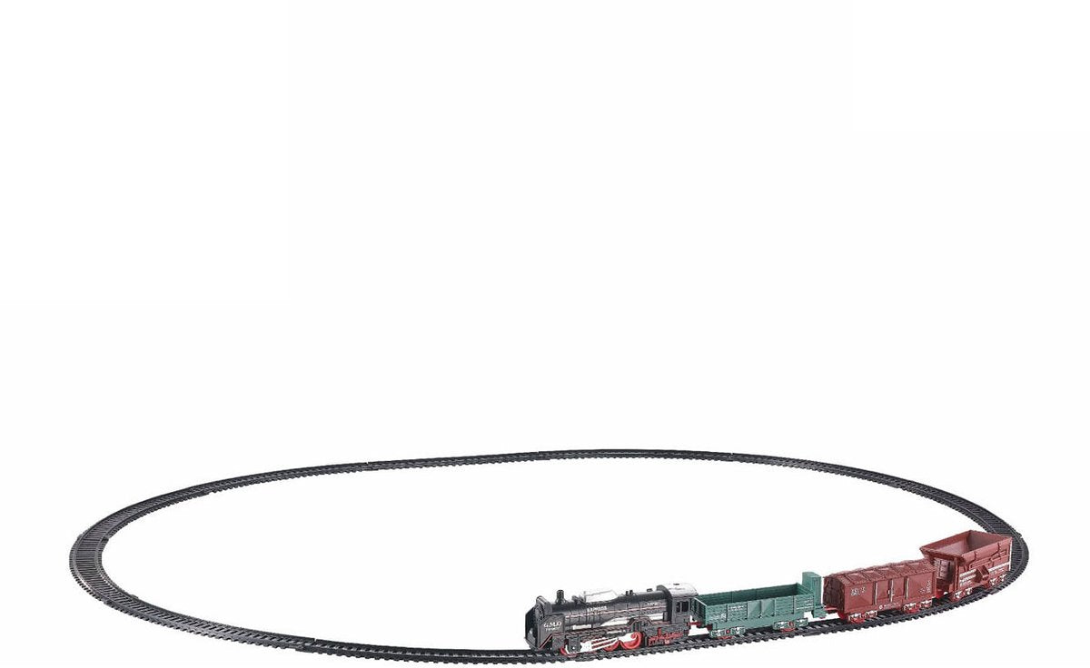 2-Play - 2- Locomotief speelgoed treinset met licht en wagons - 16-delig.