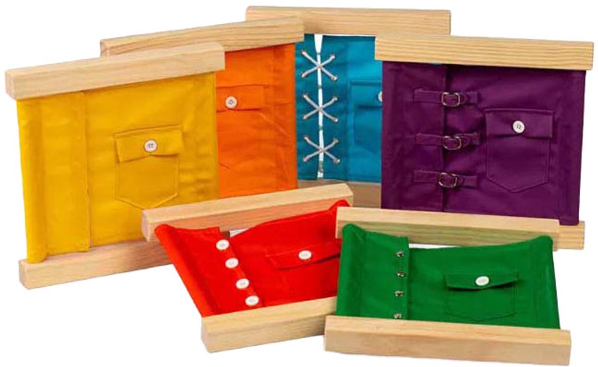 BIGJIGS - BIGJIGS houten sluitingen- en knopenframes 6dlg.