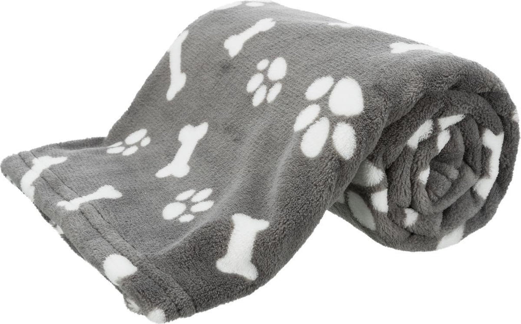 Trixie - hondendeken kenny fleece bot / pootjes grijs