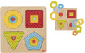 Goki - houten lagenpuzzel geometrische vormen 16 stuks