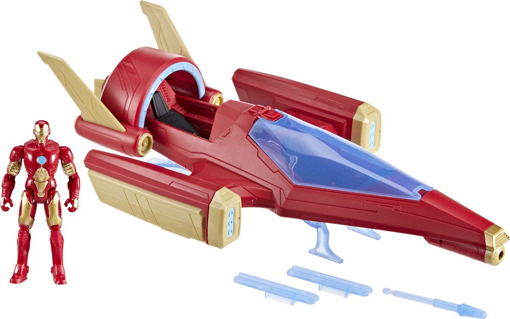 Marvel - Marvel Avengers iron man-schip met 1 beeldje - van 10 cm - leeftijd 4