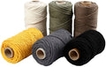 Creativ Company - Creativ Company Macrame koord diverse kleuren 6x198m