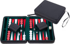 Engelhart backgammon reisspel met rits - zwart