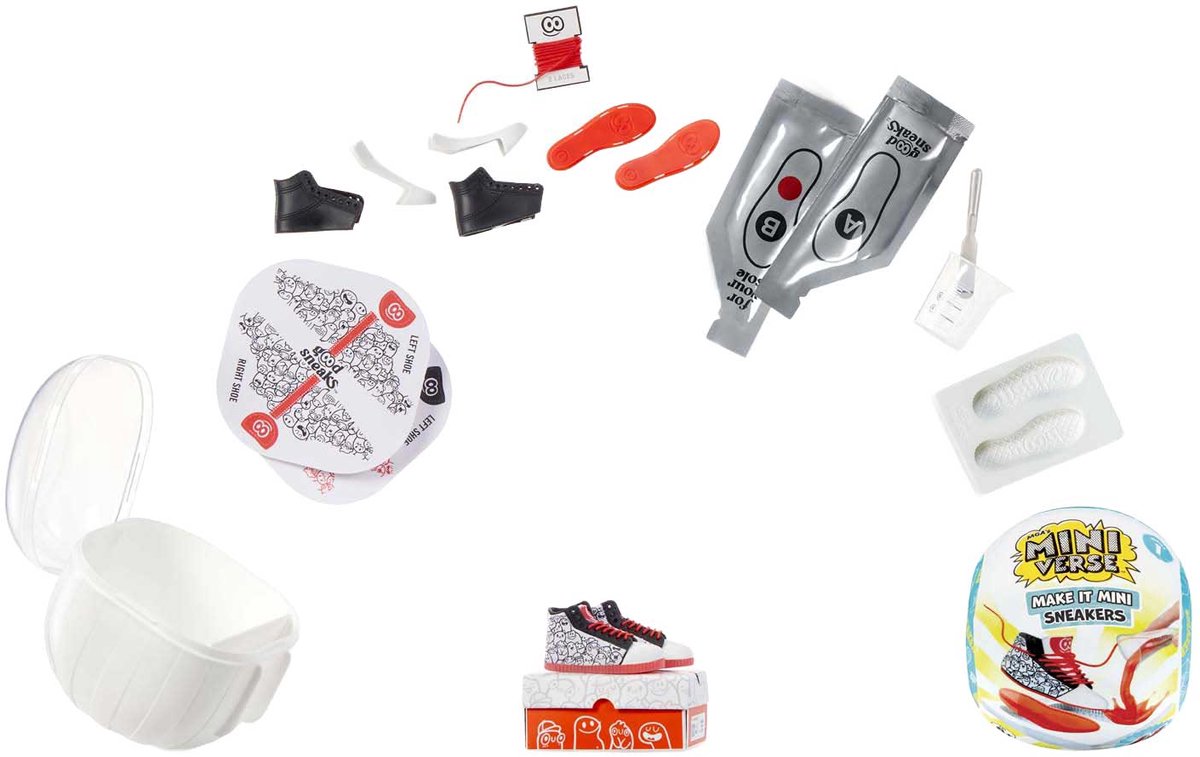 Miniverse - Miniverse make it mini sneakers - knutselset – ontwerp mini sneakers met accessoires