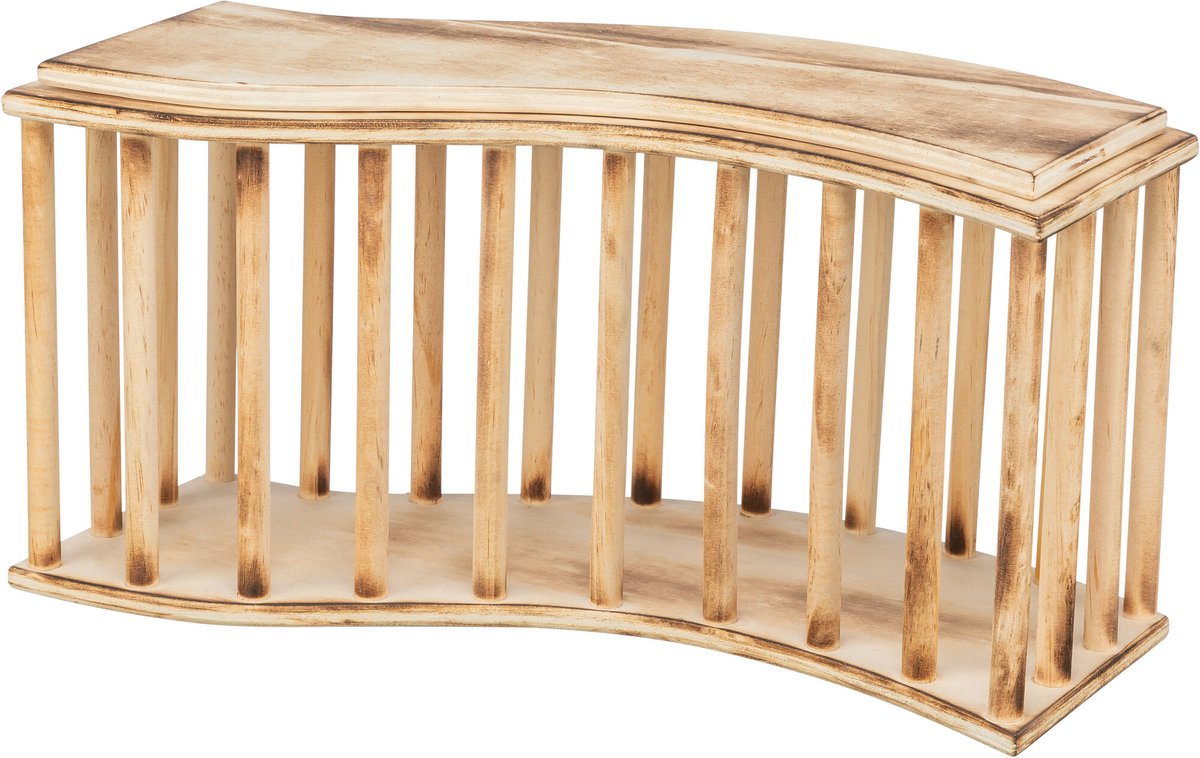Trixie - hooiruif met deksel hout gevlamd