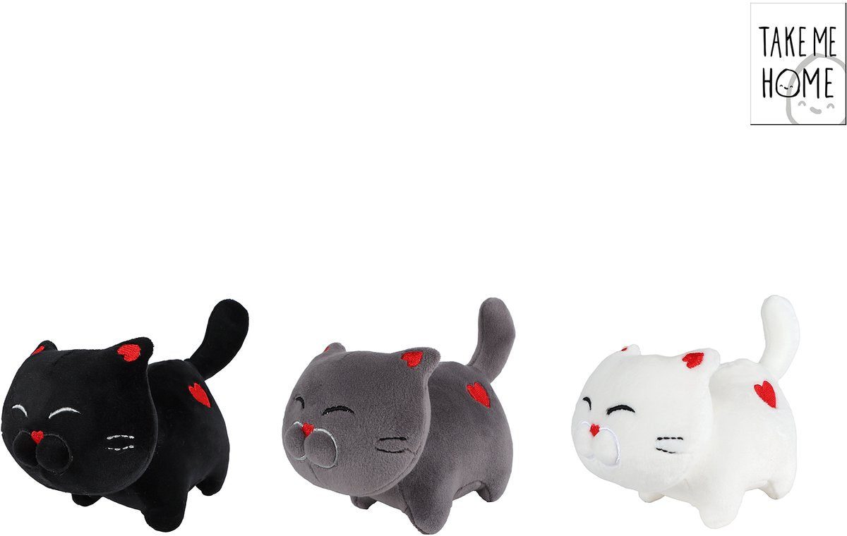 Take Me Home - Take Me Home knuffel kat pluche 16cm meerkleurig speelgoed.