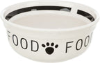 Trixie - voerbak - hond - food - keramiek - wit zwart - 2,6 ltr - 25 cm