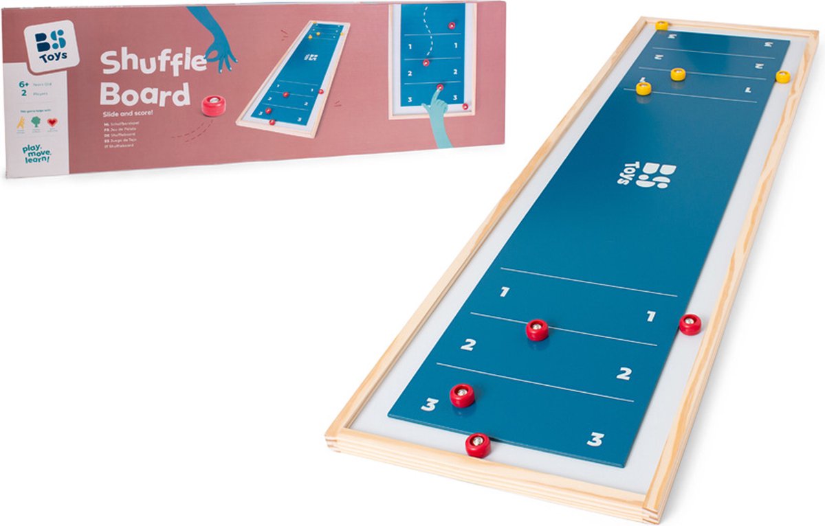 BS Toys - Shuffleboard met 8 schijven - 2 spelers