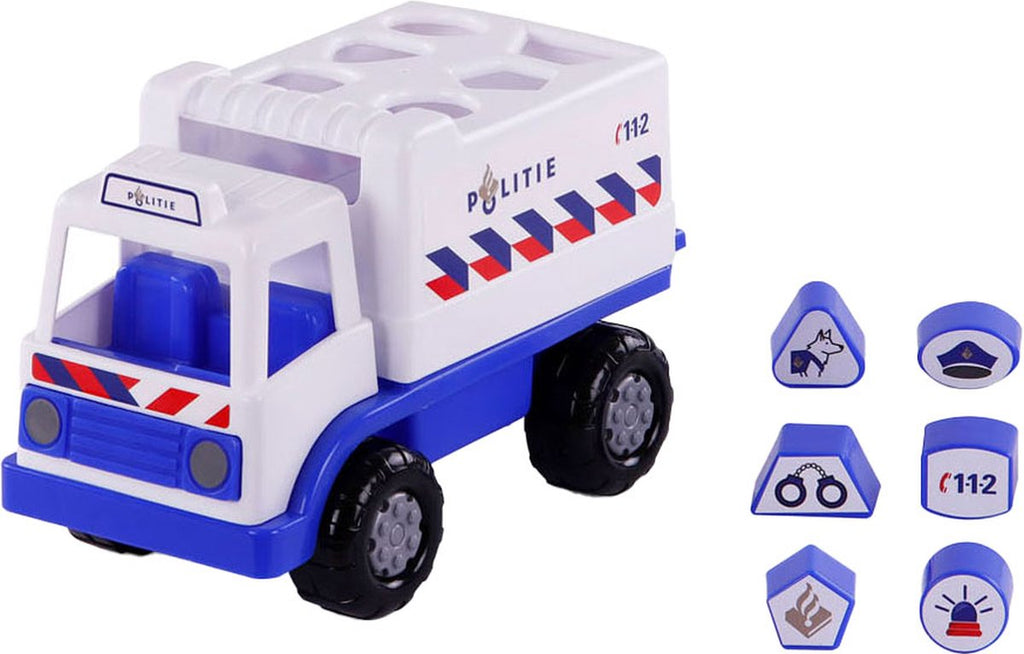 Cavallino politievrachtwagen vormenstoof met 6 blokken, 26cm