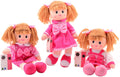 Johntoy zachte pop baby rose 40cm meisje - knuffelpop speelgoed.