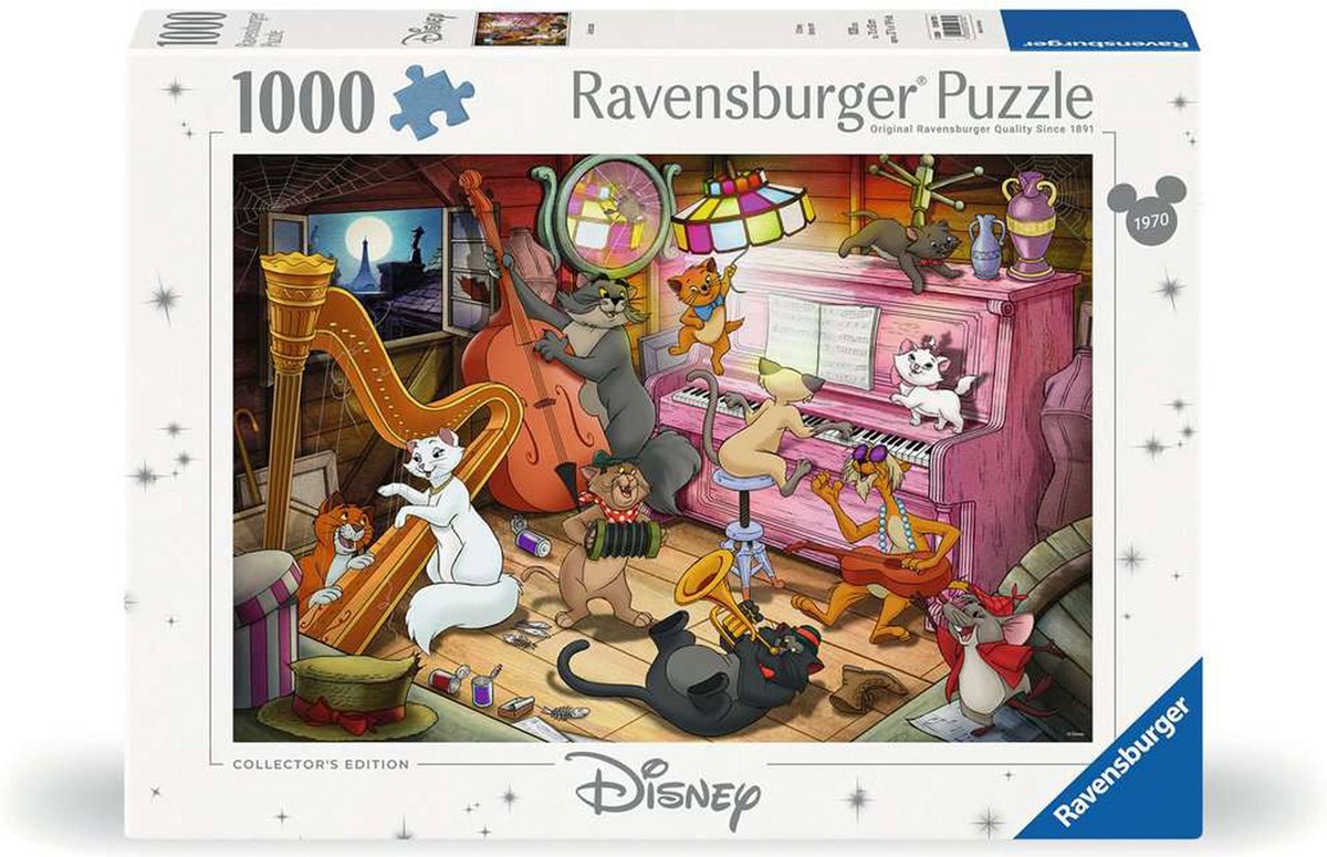 Ravensburger - puzzel disney aristocats 1000 stukjes cartoon.