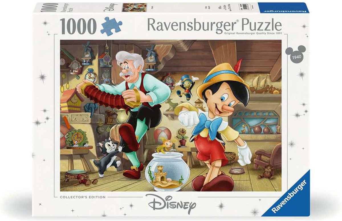 Ravensburger - legpuzzel disney pinokkio 1000 stukjes puzzel volwassenen.