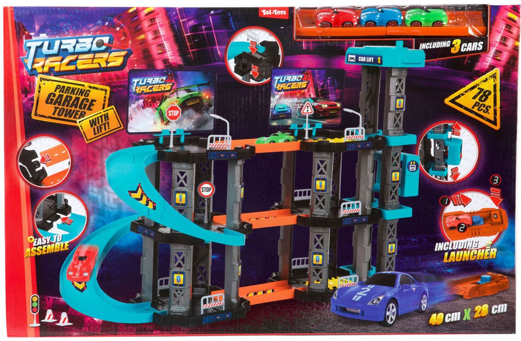 Turbo racers parkeergarage met lift