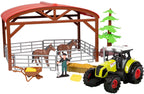 Toi-toys ackers ville paardenstal met tractor licht en geluid speelset, 14dlg.
