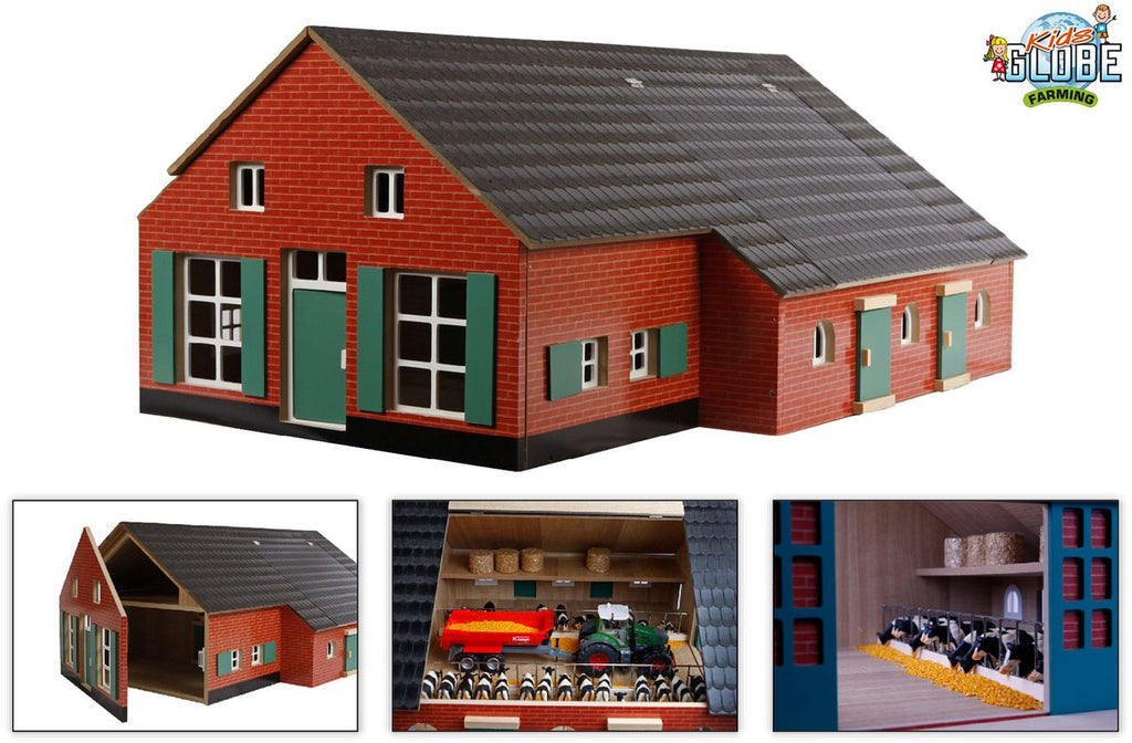 Kids GLOBE - Kids GLOBE boerderij woonhuis met stal 1:32