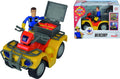 Simba - Simba brandweerman sam speelgoed quad met figuur - actievoertuig.