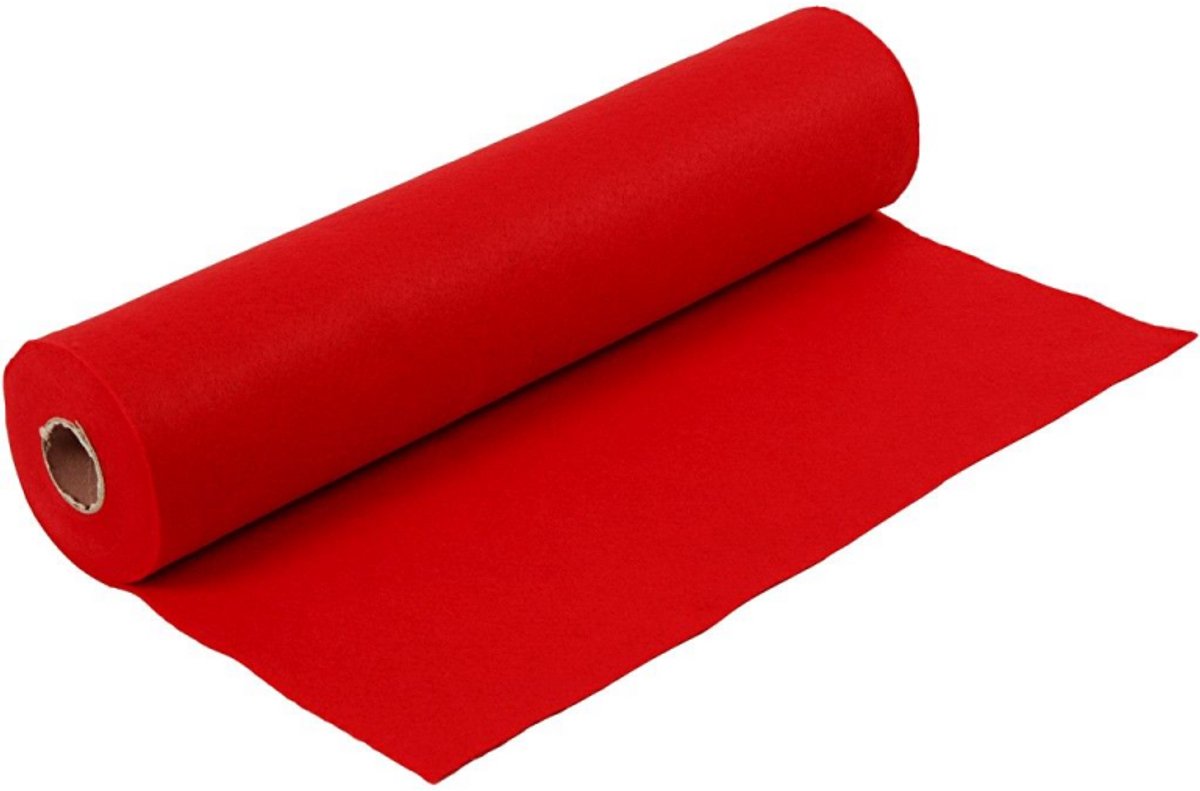 Creativ Company - Creativ Company Hobbyvilt 45cm rood - 5 meter